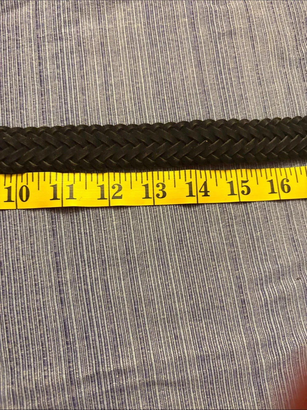 Vintage Braided Black Leather Belt with Brass Buckle - women’s